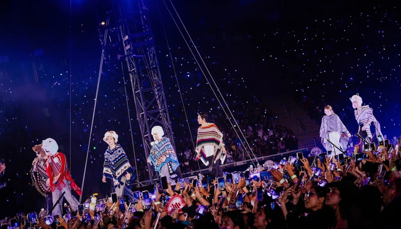 151,000 fans attend three BTS concerts in Lima; drone show held for Jimin's birthday.