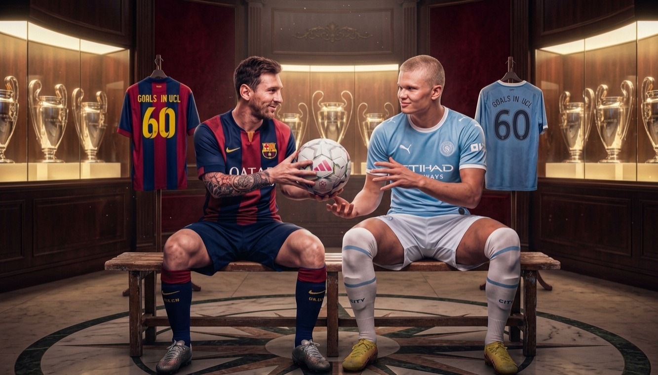 Erling Haaland Breaks Two Lionel Messi Records in Champions League