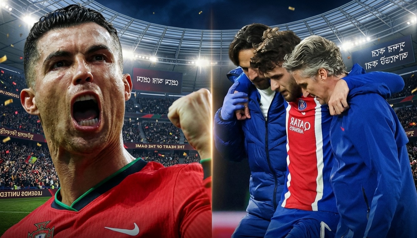 Cristiano Ronaldo Sends Support to Injured Khvicha Kvaratskhelia