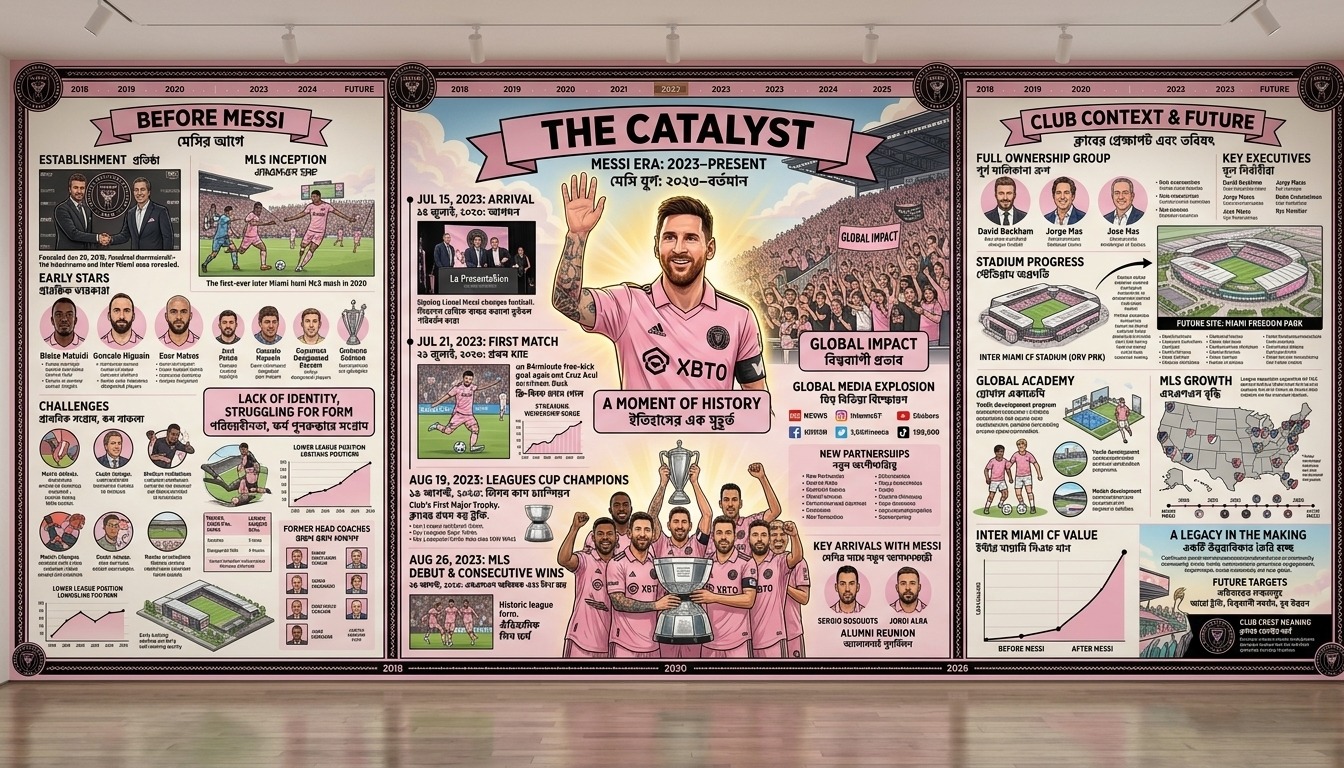 Inter Miami History Before and After Lionel Messi: Trophies and Records